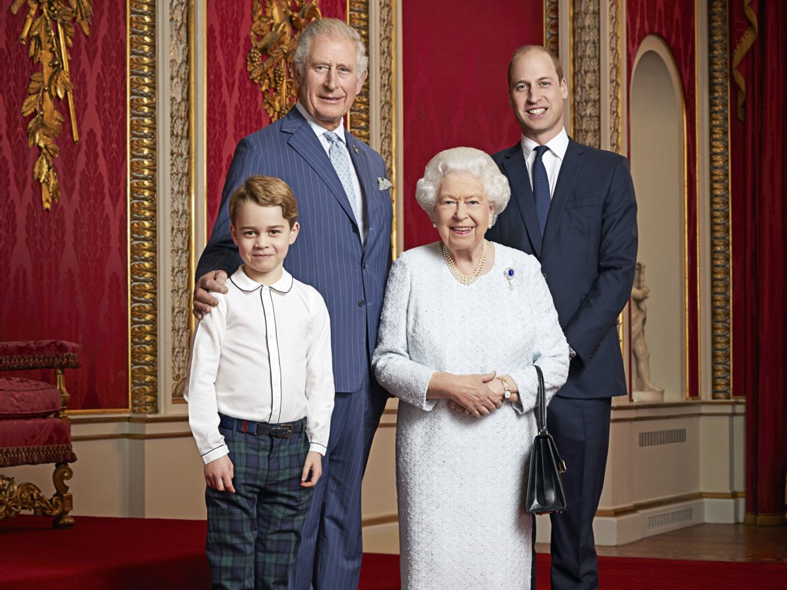 To mark the start of a new decade, a portrait has been released of Her Majesty The Queen and Their Royal Highnesses The Prince of Wales, The Duke of Cambridge and Prince George.